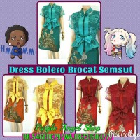 Dress BOLERO BROKAT Batik SEMI SUTERA JAGUAR PITA
