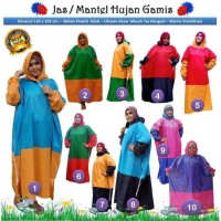 Jual Jas Hujan Muslimah Mantol Gamis Kombinasi Asli Produsen Murah