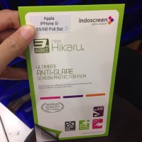 Jual Hikaru Antigores Glare Anti Minyak Iphone 5 / 5s / ES Fullset D