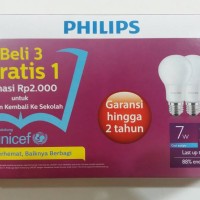 Jual Lampu Led PHILIPS PHILIP unicef putih 7w 7 w 7 watt beli 3 gratis 1 Murah