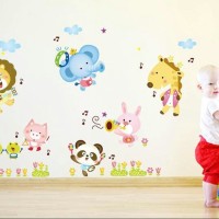 Jual WALL STICKER STIKER TRANSPARAN 60X90 WALLSTICKER ABC1015 ANIMAL MELODY Murah