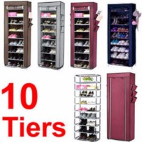 RAK SEPATU 9 SUSUN ANTI KARAT + COVER, AMAZING SHOE RACK PORTABLE