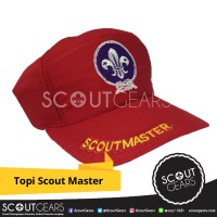 Topi Scout Master Merah / Pandu / Wosm / Lely / Pramuka