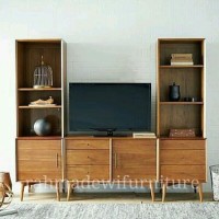 Meja tv minimalis jati , rak tv , lemari tv, bufet laci kayu retro