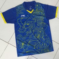 Jual Jersey Badminton Li-Ning Naga Biru Kuning Murah