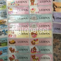 Jual Label Nama Stiker Waterproof Sticker anti Rilakkuma Bear Beruang Pink Murah