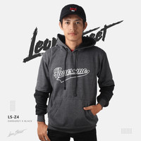 Jual sweater jaket cowok pria abu hitam hoodie jumper leon street LS-Z4 Murah