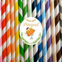 Jual Sedotan Kertas Motif / Paper Straw / Sedotan Motif Unik Murah