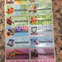 Jual Label Nama Stiker Waterproof Sticker Thomas Train Color Antiair ML Murah