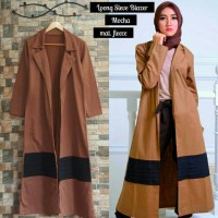 Jual Jaket Wanita Korea Long Sleeve Mocca Blazer Fleece Murah