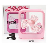 KIPAS ANGIN USB FLEKSIBEL KARAKTER HELLOKITTY HK KOTAK PINK LUCU