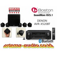 Jual Paket Home Theater Denon AVR-X520BT Boston Acoustics Soundware XS 5.1 Murah