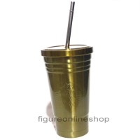 Jual TUMBLER / MUG + SEDOTAN STAINLESS STARBUCKS 500ML GOLD Murah