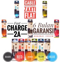 Jual Delcell Kabel Zaxti Flat 2A Fast Charging 100CM Micro Usb Garansi Murah