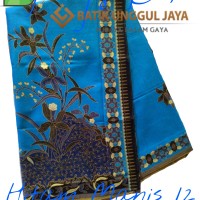Jual Kain Batik Pekalongan Primisima Halus Hitam Manis 12 Biru Unggul Jaya Murah