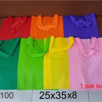 Jual Goodie bag / Tas spunbond lipat samping 25 x 35 Murah