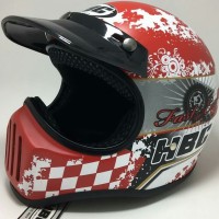 Helm Cakil Merah Fast & Easy Life Red Retro Classic Vespa CB
