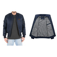 JAKET BOMBER NAVI Baru | Jaket Pria Kulit / Sintetis Murah Berkualitas