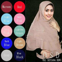 Jilbab / Hijab / Kerudung / Khimar Syari Triple Layer Oki Setiana Dewi