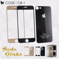 IPHONE 5 5S SE TEMPERED GLASS 2 in 1 JADE BLACK & GOLD