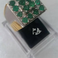 cincin pria batu zamrud colombia ikat perak