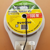 Pengikat Kabel / Twist Tie 100 meter Warna Hitam Merk SELLERY 59-125