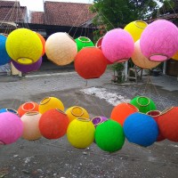 Jual lampion benang gantung diameter 17cm Murah