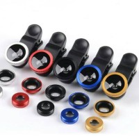 Jual Fish eye 3 in 1 Universal 3 Objektiv Lens Wide Makro Murah