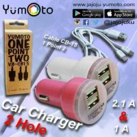 Jual Car Holder 2,1 A DOUBLE Output Charger Di Mobil +Kabel Charger Murah