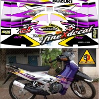 Jual Striping Satria 120 R limited edition (ungu) Murah