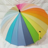 Jual PAYUNG GOLF PELANGI BAHAN SUTRA 24JARI Murah