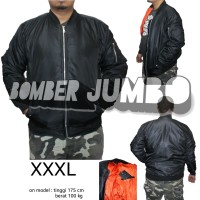 Jual Jaket Bomber Jumbo / Big Size XXXL - Hitam Murah