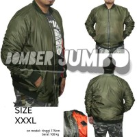 Jual Jaket Bomber Jumbo / Big Size XXXL - Green Army Murah