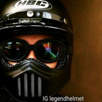 Jual Helm Cakil HBC + kacamata rainbow chip Murah
