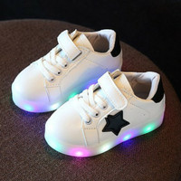 Jual Sepatu Lampu Anak - Star Shoes Led White Murah