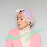 Jual Turban Instan - Bow Turban Aquarelle Murah