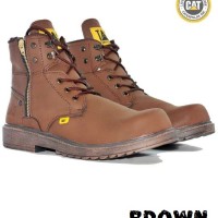 SEPATU PRIA CATERPILLAR AMAZON BOOTS ZIPPER BROWN