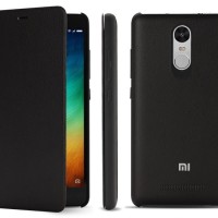 Jual Xiaomi Original Flip Case Cover Redmi Note 3 / Pro - Black Murah