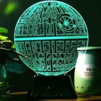Jual 3D Star Wars Death Star Hologram LED Lampu Dekorasi Tidur Meja Murah