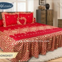 Jual SEPREI/SPREI CALIFORNIA RUMBAI BANTAL BUSA180x200+BANTAL LLOVE-SONGKET Murah