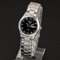 Jual JAM TANGAN SEIKO 5 WANITA KW SUPER TANGGAL HARI AKTIFRTSILVERPLATBLACK Murah