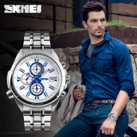 Jual Jam Tangan Pria Original Rantai SKMEI Tahan Anti Air Casual Import Murah
