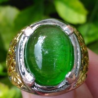 CINCIN BATU AKIK ZAMRUD KALIMANTAN NATURAL