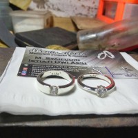 cincin kawin nikah tunangan pasangan couple perak lapis emas putih