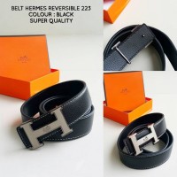 ikat pinggang BELT HERMES REVERSIBLE BLACK 223 import keren murah baru