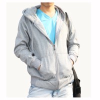 Jual JAKET HOODIE ZIPPER ABU MISTY MUDA POLOS WANITA / PRIA M-XL Murah