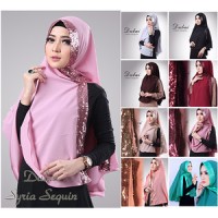 Kerudung Busana muslim Hijab Jilbab Khimar Dubai Sequin Diamond