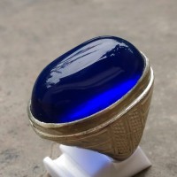 CINCIN BATU AKIK ROYAL BLUE OBSIDIAN BIG SIZE TOP CLASS