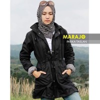 Jual Jaket Wanita Parka Parasut GoldMerchant - Hitam Taslan Murah
