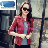 Jual jaket wanita semi kulit/jaket casual/style baru/korea/motor Murah